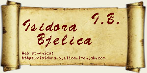 Isidora Bjelica vizit kartica